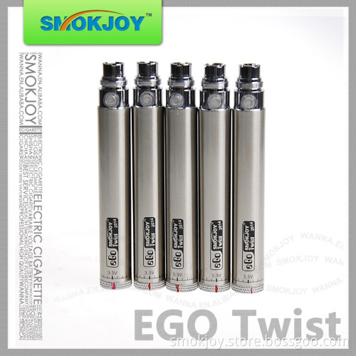 Smokjoy High Quality Vape Cig EGO Twist Battery with 650/900/1100/1300mAh
